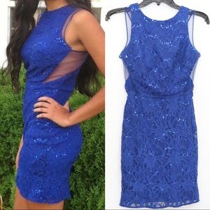Hailey logan Blue formal sequin mini dress
